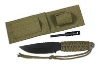 Outdoor Jagdmesser Fahrtenmesser Survival Army Knife Messer w Feuerstarter