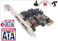 PCI-E PCI Express eSATA & SATA II 3Gbps Card Adapter Serial ATA HDD Controller 