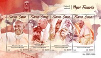 SIERRA LEONE 2015 ** Pope Francis Papst Franziskus M/S #612a
