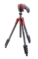 Manfrotto Compact Action Stativ "Rot" inkl. Foto-Videokopf und Tasche ! 