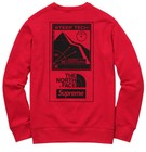 Supreme TNF Northface Steep Tech Crewneck Red Sz Large SS16