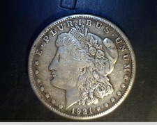 1921-S Us Morgan Dollar, Circ High Grade. .7734 oz Slv (Us-5638)