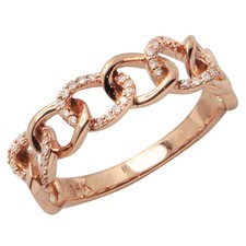 Chain link wedding rings