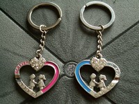 Herz Schlüssel Anhänger Taschenanhänger Strass Partner Set  Love Liebe