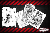 Airbrush Schablonen 4er Grunge FX SET - Effekt und Struktur Schablonen Stencil