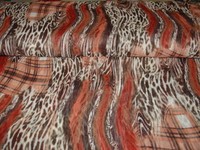  sehr leichter, gecrashter und bedruckter Chiffon Stoff - #G04