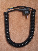ANSCHLUSSKABEL SPIRALKABEL WENDELLEITUNG KABEL 230V  SCHWARZ  3*1,00 qmm