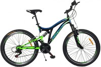 26" MOUNTAINBIKE HURICAN FULLY MTB FAHRRAD RAD BIKE 18 GANG SHIMANO SCHALTUNG
