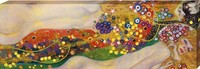 Gustav Klimt - Wasserschlangen Erotik Poster Leinwand-Druck (120x40cm) #60894