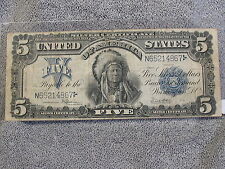 1899 $5 Silver Certificate F-281- Decent Speciman-Free Shipping.