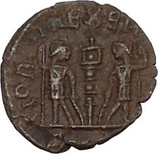 Constans Constantine the Great son Ancient Roman Coin Glory of Army i42530