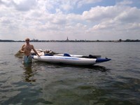 Neu XXL Viamare 400 cm Kajak/Kanu Schlauchboot inkl.Paddel 2.Pers 