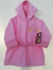  Girls Mon Cheri Bath Robe Pink Princess Cotton Infants Size 0-9 Month NWT