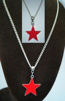 18" or 24 Necklace & Red Star Pendant Communism Communist Pentagram Soviet Charm