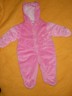 Carter's ~ Baby Girl soft PinK Bear snowsuit ~ size 3/6 Months