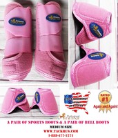 Pferd Professional Equine Sport Medizin Schienen Bell Stiefel Pink 41PKD