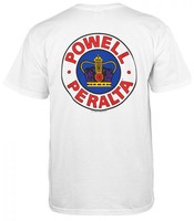 POWELL PERALTA Supreme Skateboard T-Shirt weiß / KNOCHEN BRIGADE KLASSISCH