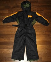 schwarz oranger Schneeanzug Overall Skianzug Einteiler Gr 104 Zebralino