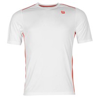Wilson Herren Tennis T Shirt Kurzarm Rundhals Atmungsaktiv Klamotten