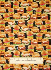 Benartex Kanvas Studios Snack Attack Hamburger Sliders Cotton Fabric By The Yard