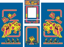 *NEW* Full Set Side Art Arcade Cabinet Ms Pac-Man Decals