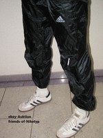 adidas like Cal Surf shiny nylon trousers trackies wetlook Glanz Sporthose M=48