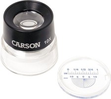 Carson Ll-20 LumiLoupe Stand Magnifier 10X With Reticle coins stamps photography