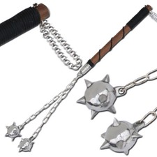 Medieval Spiked Steel Double 2 Mace Ball Balls Chain Gladiator Reenactment LARP