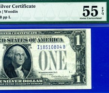 1928D $1 Silver Certificate* Very Rare *Pmg About-Unc 53Epq # I18510804B