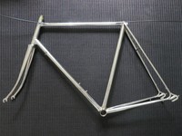 Vintage Rennrad Stahl Rahmen, vollverchromt, Campa Ausfallenden, RH 58cm