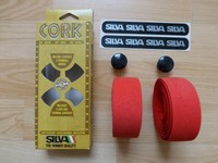 Fahrrad Rennrad Kork Lenkerband rot, Silva Kork Lenkerband Selbstklebend 