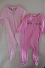 Baby Girl Infant Gerber Sleepwear Footie Pajamas Size 3-6 Months 2 pajamas Cute 