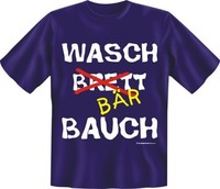 T-Shirt Fun Shirt lustig Waschbrettbauch Waschbärbauch S -  XXXL