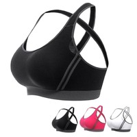 Nahtlos Sport BH Bustier Microfaser Bra Push up Fitness Unterwäsche Yoja Farbwah