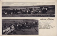 uralte AK, Lederhose in Thüringen, Gasthof 1937 Überlandstempel Gera Lederhose