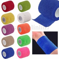 Fabrig Selbsthaftende Wrap Tape Bandage Haftbandage Fixierbinde 4.5mX5cm Neu