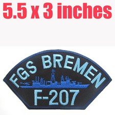FGS Bremen F 207 GERMAN Navy Military Iron On Patch Marine Corps Frigate Germany