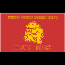 Marine Devil Dogs Flag 3ft x 5ft Printed Polyester
