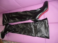 Overknee Stiefel High Heels matter Lack Boots sexy Stiletto Skyheels Gr. 44