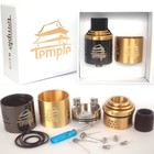 TEMPLE RDA 26650 30mm Rebuildable Atomizer RDA Gold/Black Barrel Peek Insulator 