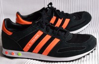 Adidas Original LA Trainer Sneaker schwarz orange Größe 40