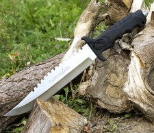 12" Stainless Steel Hunting Tactical Knife w/ Glass Breaker Bowie Survival Blade
