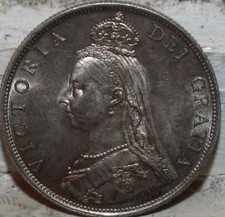 Great Britain 1887 Double Florin Victoria Uncirculated .9250 Silver