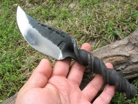 23cm GESCHMIEDET FEDERSTAHL MITTELALTER GÜRTEL MESSER WIKINGER LARP REENACTMENT