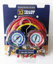 jacket yellow manifold series gauges 134a 404a r22 hoses hvac inch