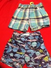 2 Carters Baby Boy Shorts, Plaid and Swim Shorts Size 18 Months