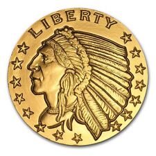 New listing
		1 oz Gold Round - Incuse Indian #Papps75129 Lot 20161328