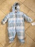 NWT CARTERS Blue Boys Infant Pram Snow Suit Size 6-9 months - Has Ears