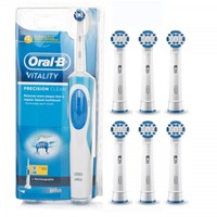 Oral-B Vitality Precision Clean Elektrische Zahnbürste + 7 x Precision Clean