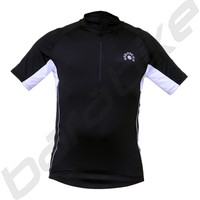 Herren Radtrikot kurzarm Herbst Radfahrrad Active Sport Schwarz/Weiß KB35-XL